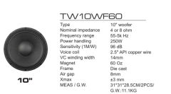 TW series sub woofer