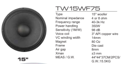 TW series sub woofer