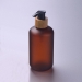 250ml boston amber pet bottle with bamboo pump