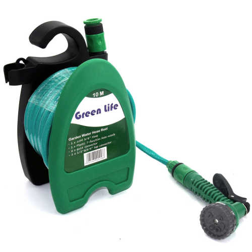 Portable Garden Hose Reel With Water Hose Pipe.