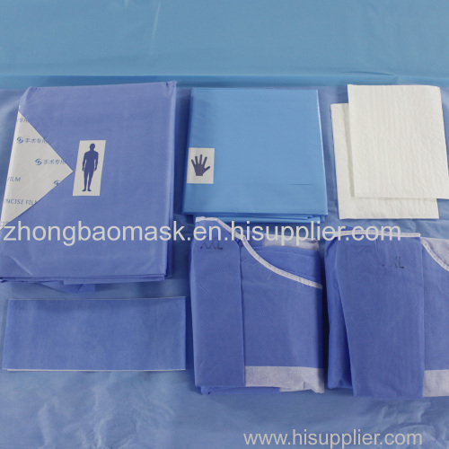 Disposable Sterile Thyroid Pack Nonwoven Sterile Surgical Drape Pack