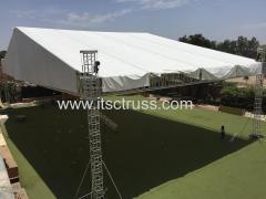 Heavy Duty Giant Flat Roof Lighting Truss System 36x36x12m