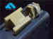 Cisa Electric Rim Lock with Single Brass Cylinder Brass Latch and Black Spray