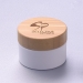30g white pp jar with bamboo cap cosmetic cream jar