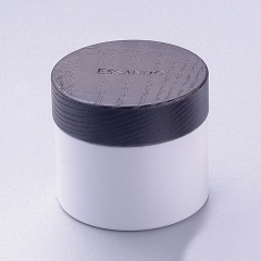 50g white pp jar with wooden cap cream jar eco friendly cosmetic packaging