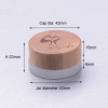 5g frosted glass jar with bamboo cap cream jar cosmetic packaging