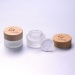 15g frosted glass jar with bamboo cap