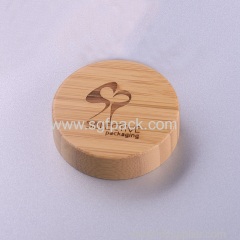 15g frosted glass jar with bamboo cap eco-friendly cosmetic cream jar