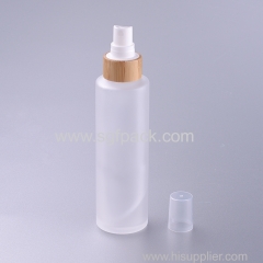 120ml frosted glass bottle with babmoo spray lotion bottle cosmetic packaging