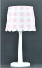 Gingham Shade Kids Table Lamp For Girl's Studyroom/Bedroom