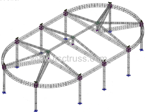 Aluminum trusses oval roof for NBA sports in Portugal market