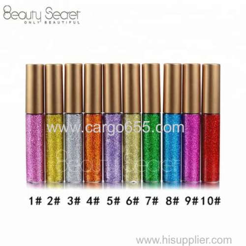 Waterproof eye liner Private Label 12 color liquid glitter Eyeliner for eyes makeup