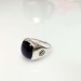 925 Sterling Silver 15mmx15mm Black Onyx Men Ring