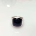 925 Sterling Silver 15mmx15mm Black Onyx Men Ring
