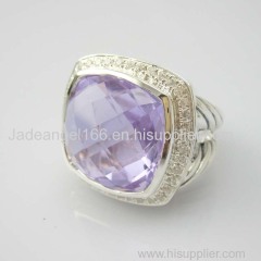 High Quality 17mm Lavender Amethyst Albion Ring for Women