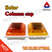 Safety strobe signal solar solumn cap