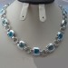 925 Sterling Silver Blue Topaz Renaissance Necklace