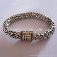 925 Sterling Silver Chunky Wheat Chain Men Bracelet