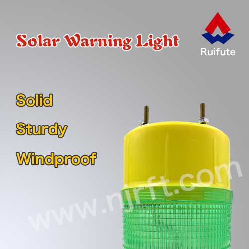 8 led super bright safety strobe solar warning light