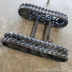 rubber track moving system and platform with high traction
