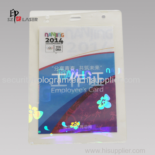 Custom Logo Holographic Pouches for Event Badge