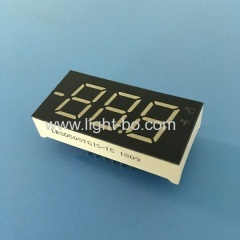 Customized pure green 3 1/2 Digits 7 segment led display common cathode for temperature indicator