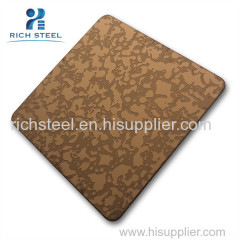 Factory Gold Mirror Etched Pattern Stainless Steel Sheets for Decoration or Elevator Cabin or Door (2)