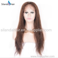 Straight #4 Silk Base Full Lace Wigs Brazilian Human Hair