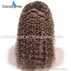 #10 Curly Brazilian Remy Human Hair Lace Frontal Wig 6