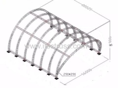 Curved Lighting Trusses Tunnel Roof System