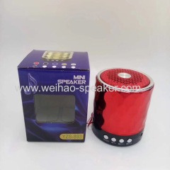 round design portable mini bluetooth speaker with usb tf card fm radio speaker phone