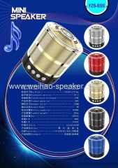 good sale small round bluetooth speaker support usb tf aux fm handsfree