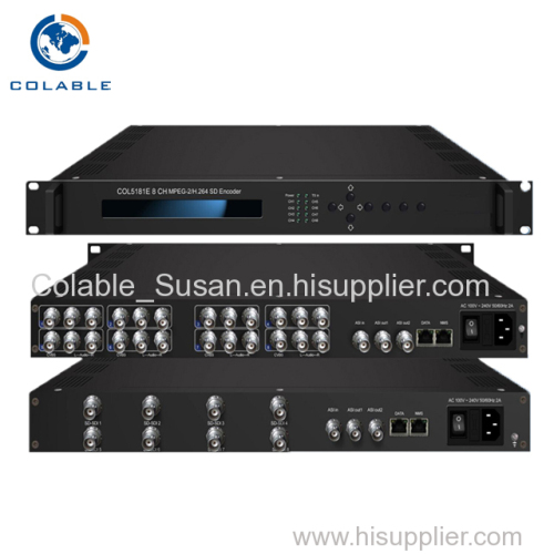 H.264 and Mpeg2 video encoding support 8 AV channels 1 ASI Input sd encoder