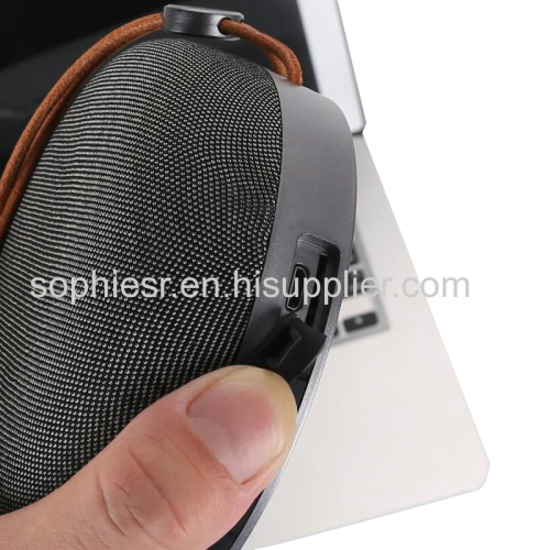 New Portable Outdoors Sports Fabric Round Bluetooth Speaker