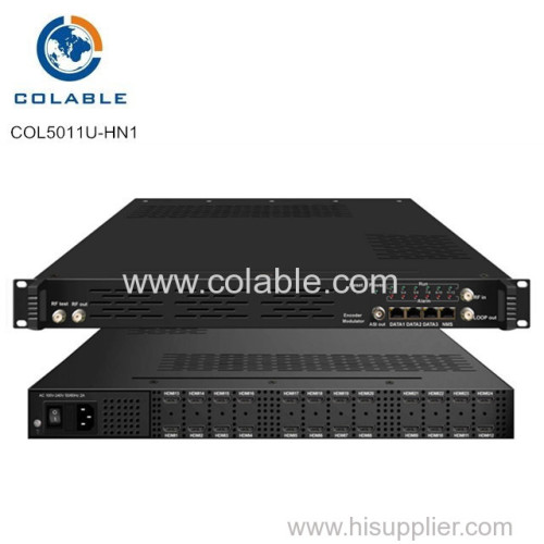 8/12/16/20/24 HD input digital rf dvbc encoder modulator for small CATV head end system