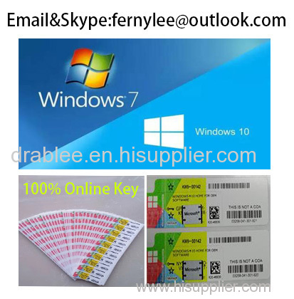 Original Windows 10 pro / Home OEM Coa Sticker 100%License Key