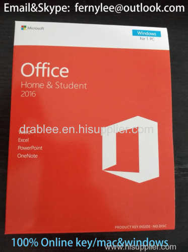 Retail Office 2016 Pro Plus coa sticker 100% online activation