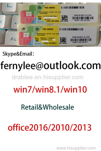 Retail Win 10 Pro coa sticker 100% key online activation