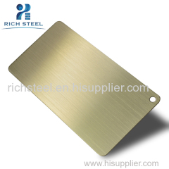 Anti-fingerprint Ti-coating Colored black Hairline finish Stainless Steel Sheet For Entertainment Place
