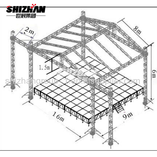 Easy install cheap aluminum lighting stage truss for sale