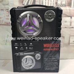 New design Portable stereo bluetooth speaker with KARAOKE usb tf card handsfree function