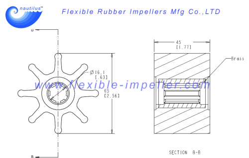 Flexible Water Pump Impeller Replace JMP 7205 Neoprene
