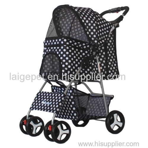 Newly Design 4 wheel pet trolleys Cat / Dog Easy Walk Folding Travel Carrier Carriage Pet Stroller