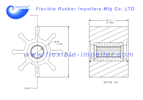 Water Pump Flexible Rubber Impeller Replace Jabsco 920-0001 & Johnson 09-1028B & Sherwood 18200