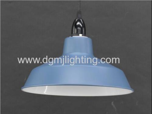 D250mm Metal Shade Pendant Matt Black/Blue/Navy/Cream/Pink