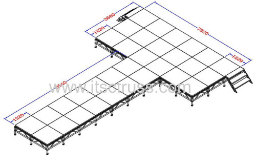 Portable stage platforms systems for catwalk