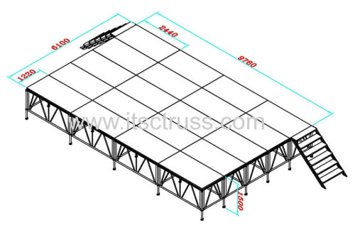 Aluminum stage platform systems