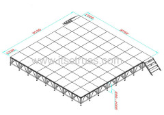 Outdoor stage systems for aluminum truss systems