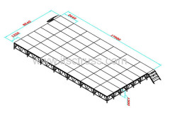 Aluminum portable stage system