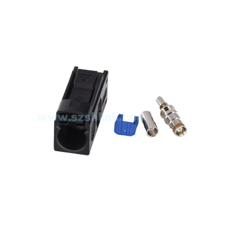 Fakra connector A type black color for RG316 RG174 cable